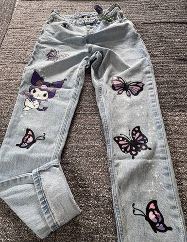 Kuromi sanrio mom jeans women - jeans,